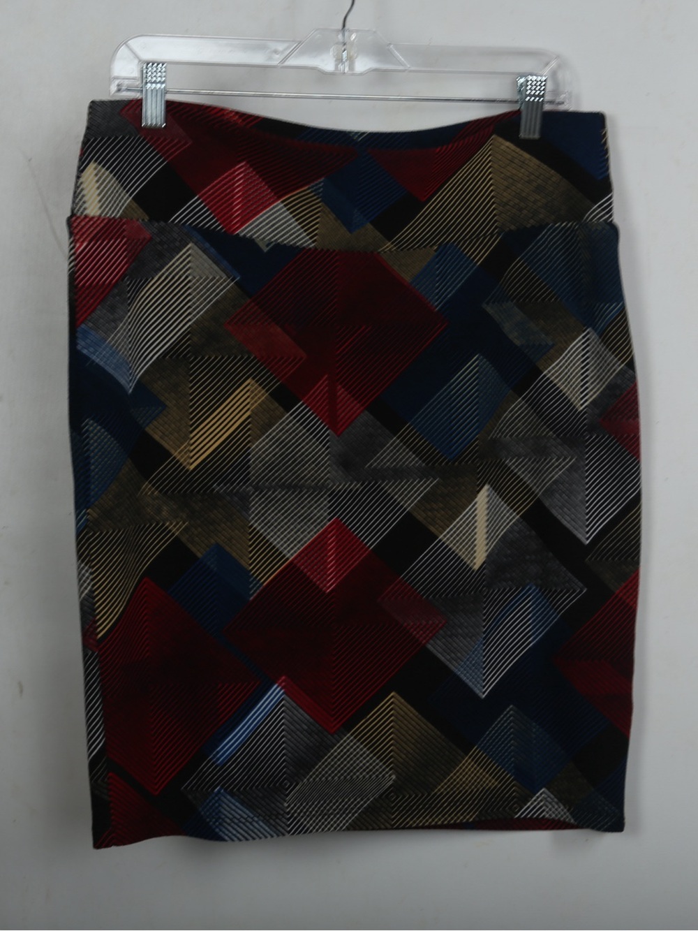LuLaRoe Geometric Pencil Skirt in Red, Navy, Gold, Cream, Gray